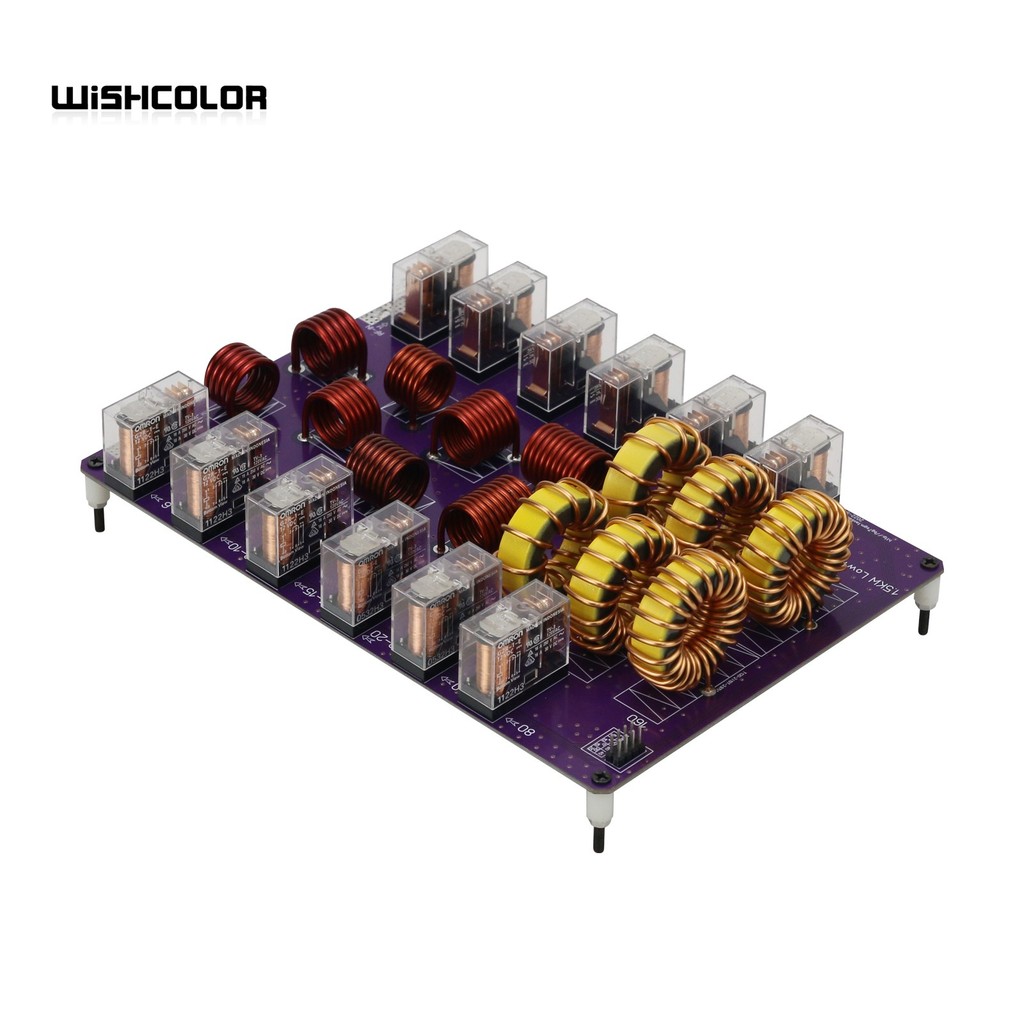 Wishcolor Low Pass Filter Board Shortwave Hf 10 Band Low-Pass Filter 1500W 50 1.8-54Mhz Support Ssb