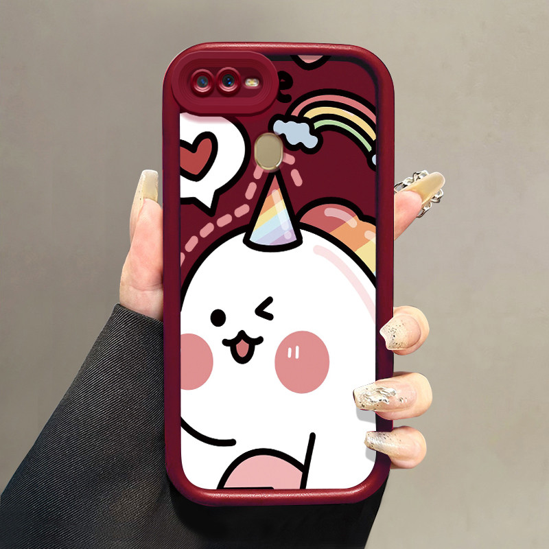 Casing Hp untuk OPPO A7 A5s A12 A12s A11K Case Casing Dinosaurus dan unicorn pola Cesing HP Kasing m