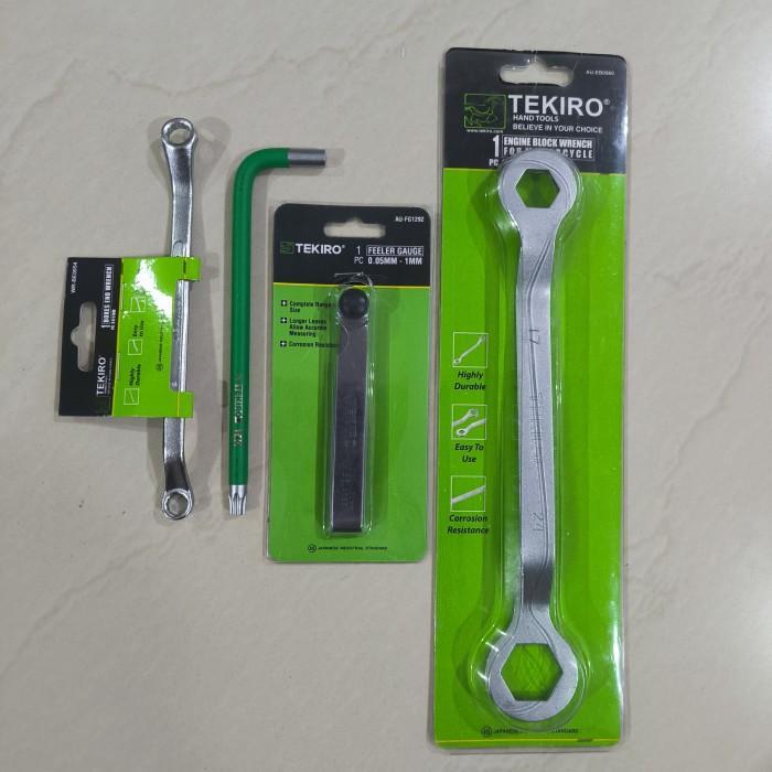 TEKIRO PAKET STEL KLEP 4PCS (stel klep+feeler +ring 8x9+kunci 17x24)