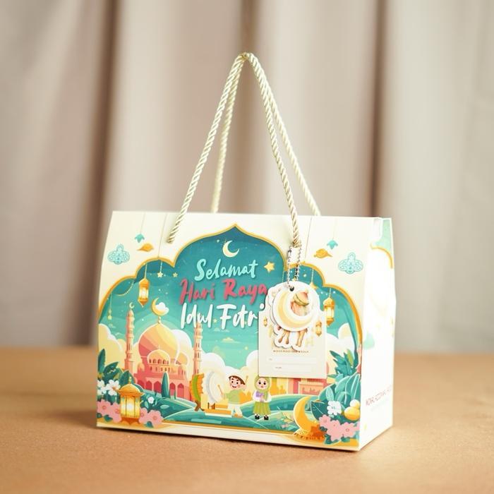 Box Lebaran Box Hampers 4 Toples 350 gr / Dus Box Lebaran Kue Bentuk Rumah