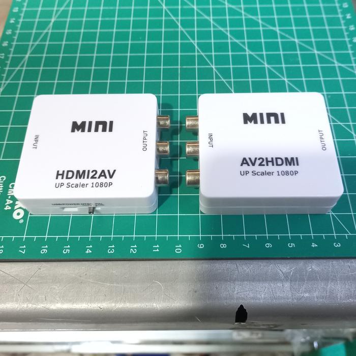 Converter Adapter HDMI to RCA AV Dan RCA AV to HDMI