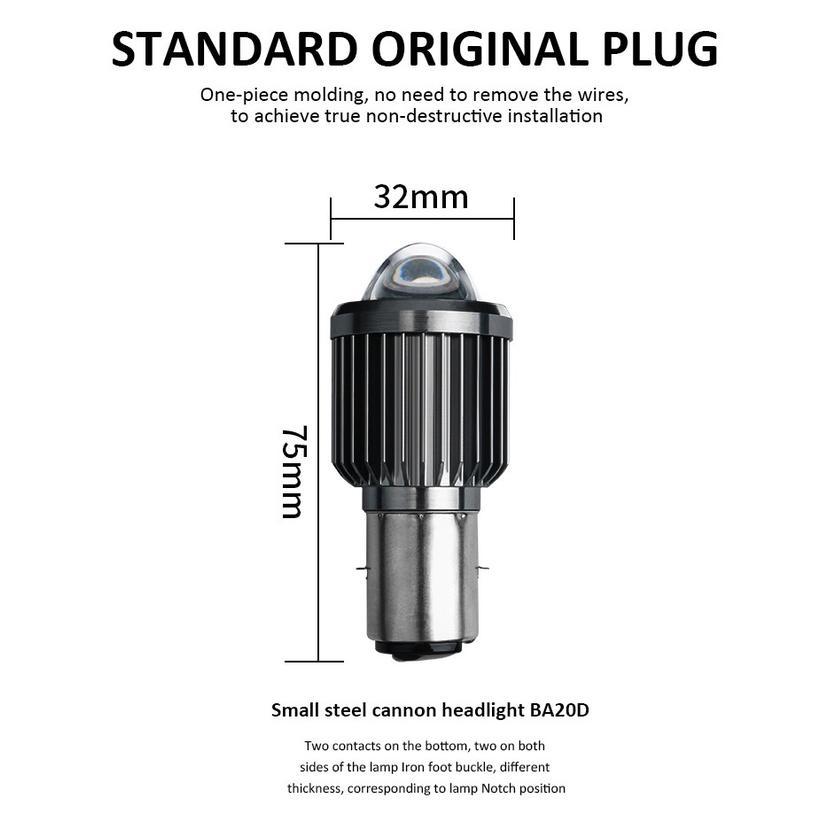 JTTOP" LAMPU LED LASER D2 BA20D VESPA THUNDER 12 VOLT 2 WARNA 12V
