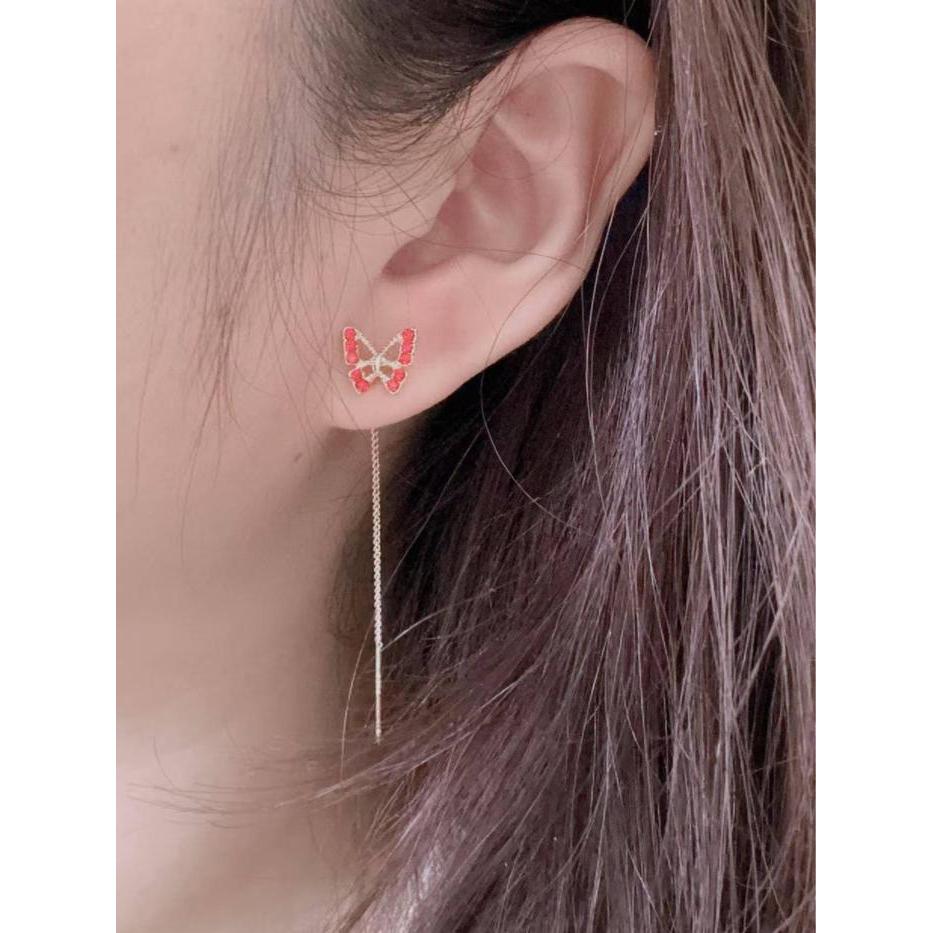 Anting Kupukupu Anting Panjang Anting Titanium Anti Karat Anti Luntur