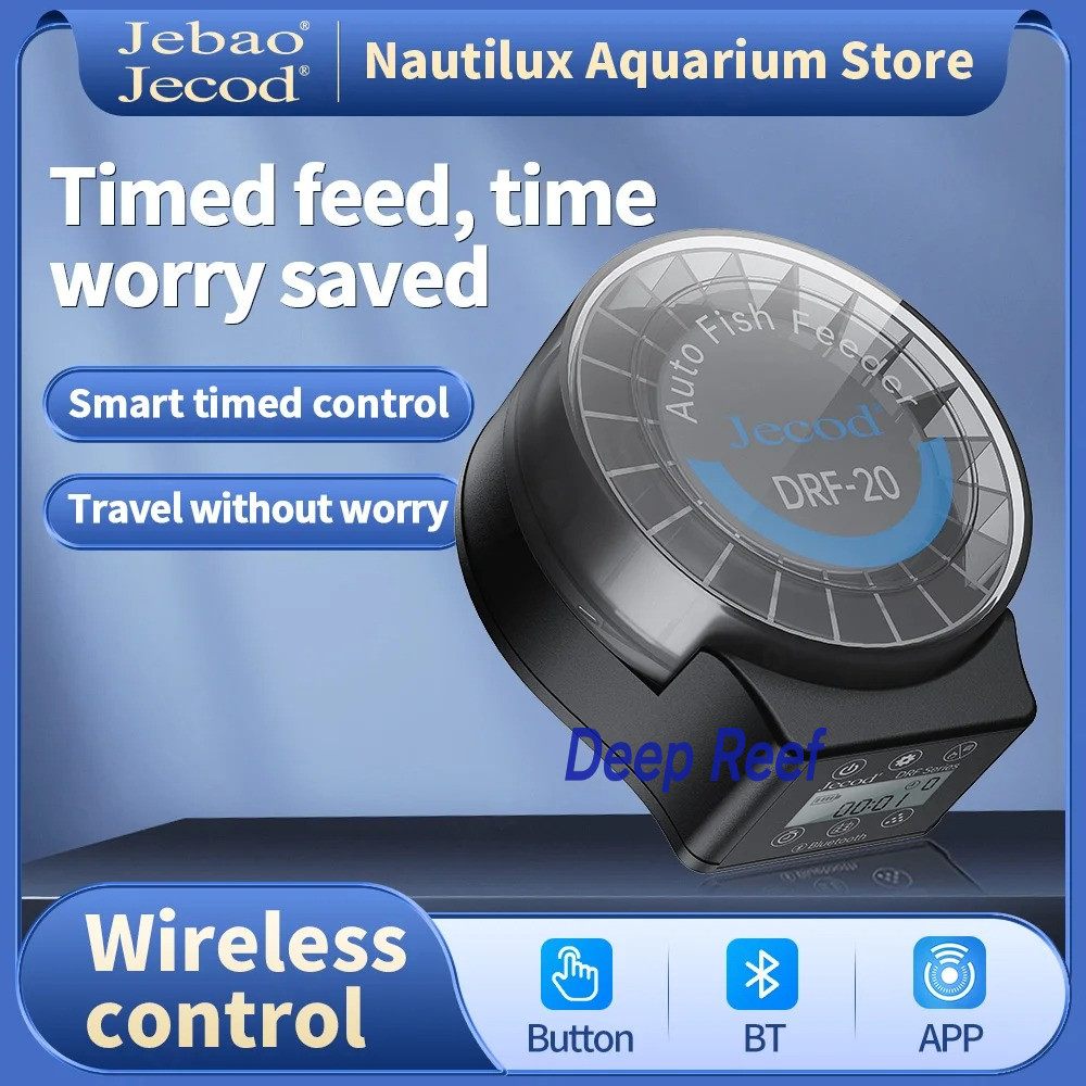 Jebao Jecod DRF-15/20 Automatic Fish Tank Feeder Remote Control Timed Quantified Large Capacity Food