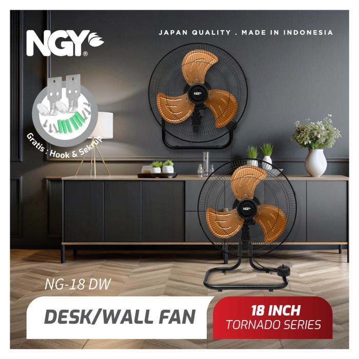 MURAH NGY Desk Wall Fan Tornado / Kipas Angin Lantai Dinding 18 inch NGY-18DW NAGOYA