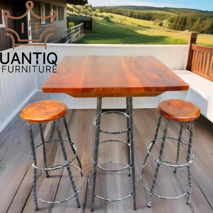 Meja Set Meja Tinggi 100 Cm Kursi Tinggi 75 Cm Meja Kafe Meja Minibar Meja Tinggi 100 Cm Kursi Kafe