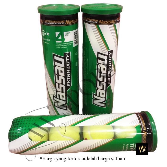 Bola Tenis NASSAU CHAMPION SHIP HIJAU / Bola Nassau hijau isi 4 Termurah