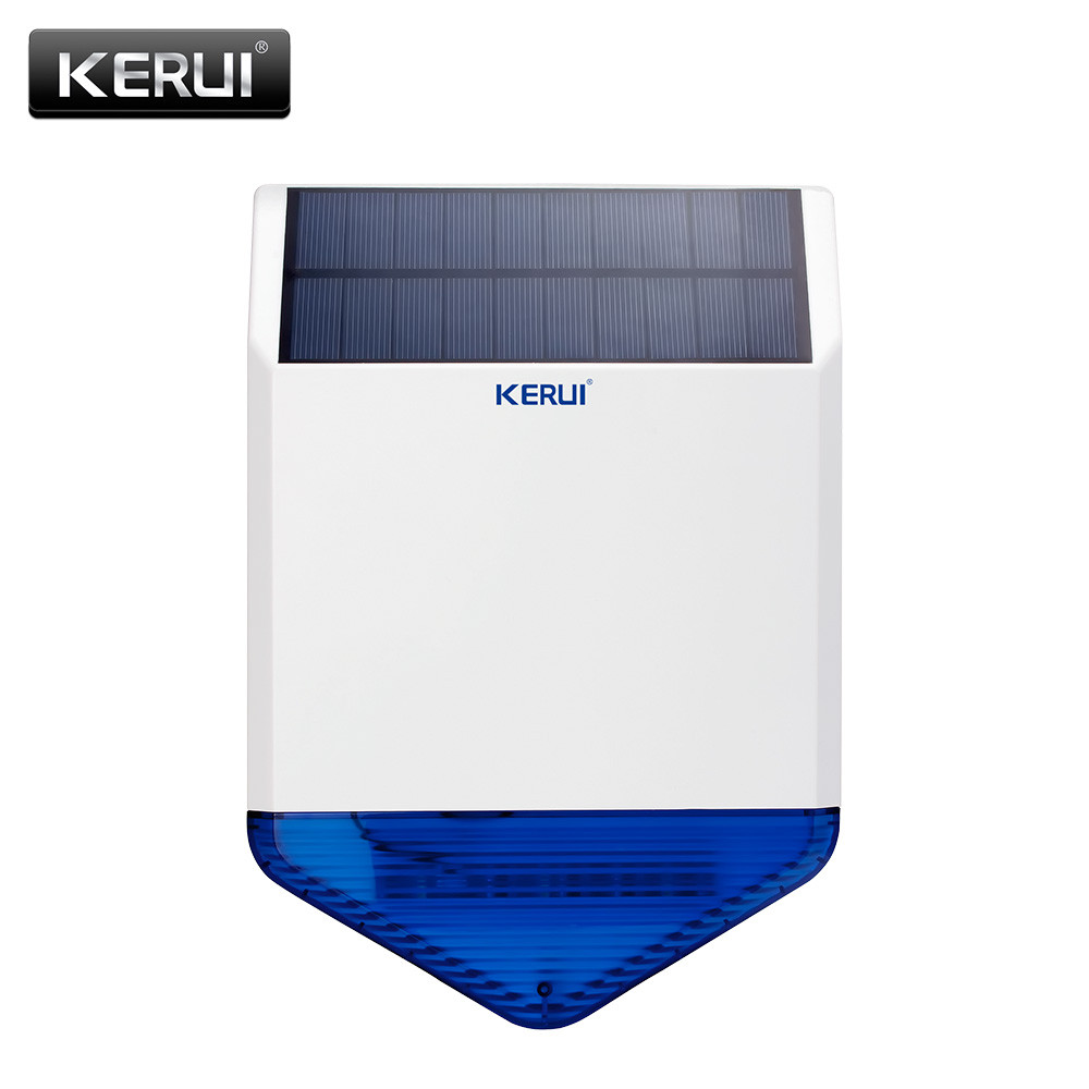PROMO HARI INI  KERUI SJ1 Outdoor Solar Siren Panel For KERUI Alarm System Security with Flashing Re