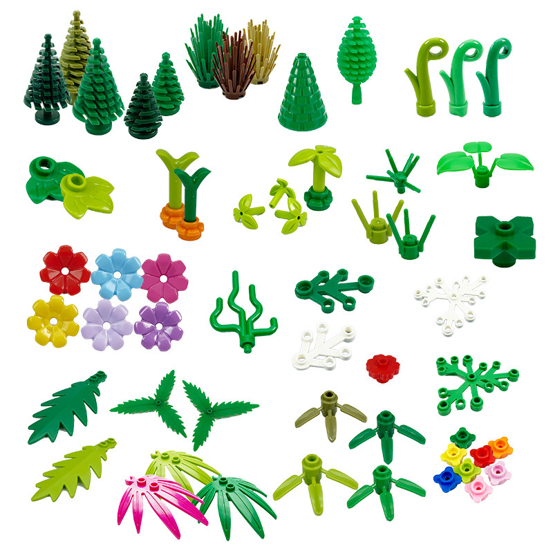 Moc Blocks Plants Garden DIY Enlighten Building Blocks Block Bricks Compatible with Assembles