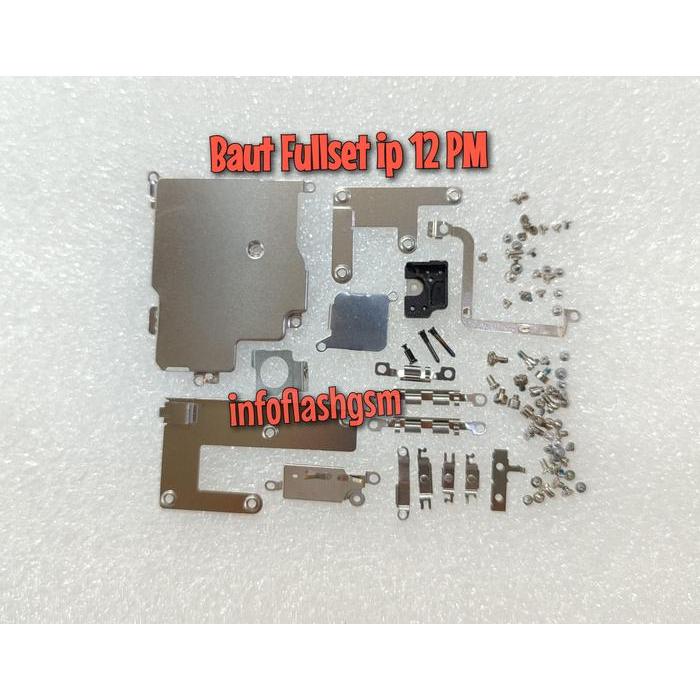 BAUT SENG SET PLAT KALENG BRACKET PENUTUP LCD BATRE IPHONE 12 PRO MAX