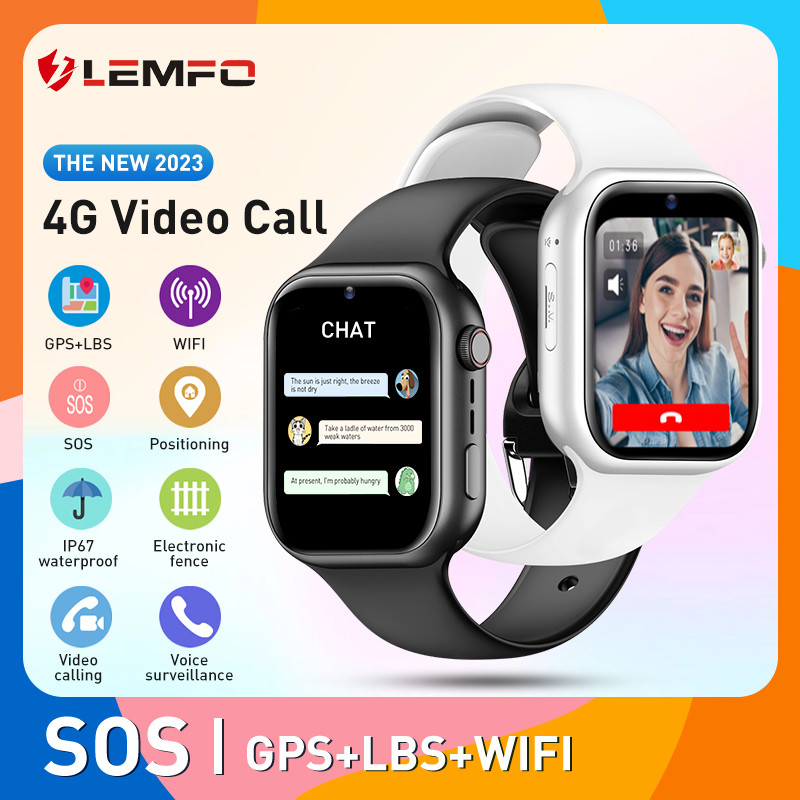 LEMFO K20 4G Kids Smart Watch 2023 HD Video Call Baby Smartwatch Men Women GPS LBS WIFI Watch For Ch