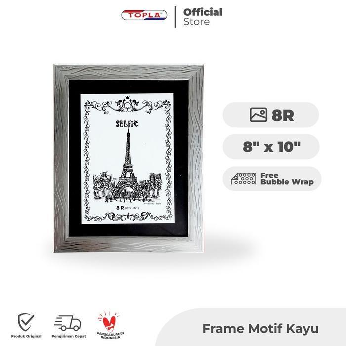 Topla Frame Motif Kayu 8R Frame Foto Bingkai Foto Bingkai Profil