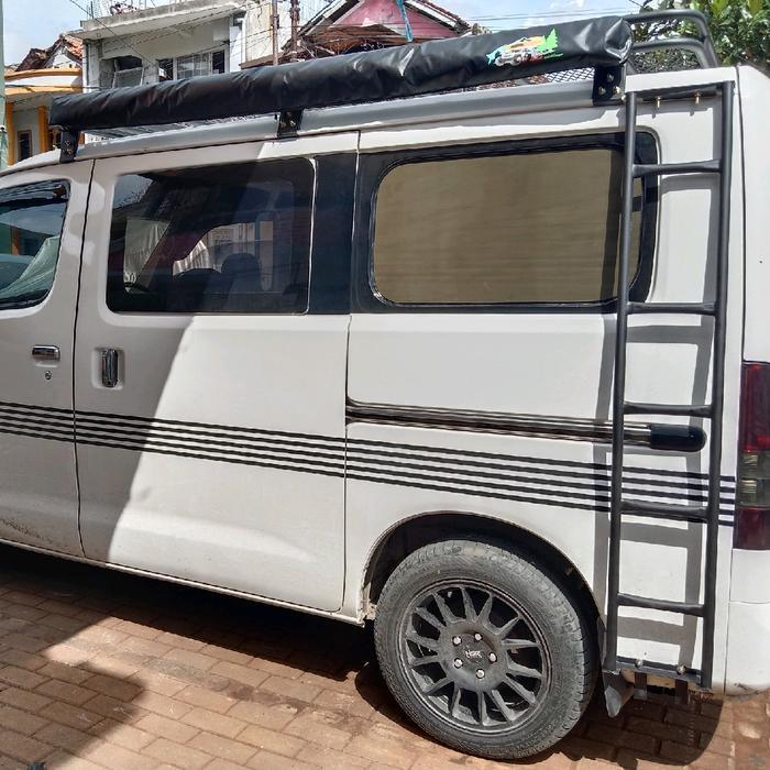 rak atap mobil + side awning tent ( GRANDMAX ) tenda awning dan rak atap mobil - ROOFRACK + TANGGA &