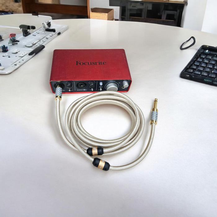 Kabel Gitar, Instrumen & Rekaman Audio Hi-Fi TS 6.5mm - 3m, Ideal untuk Rekaman Semua Alat