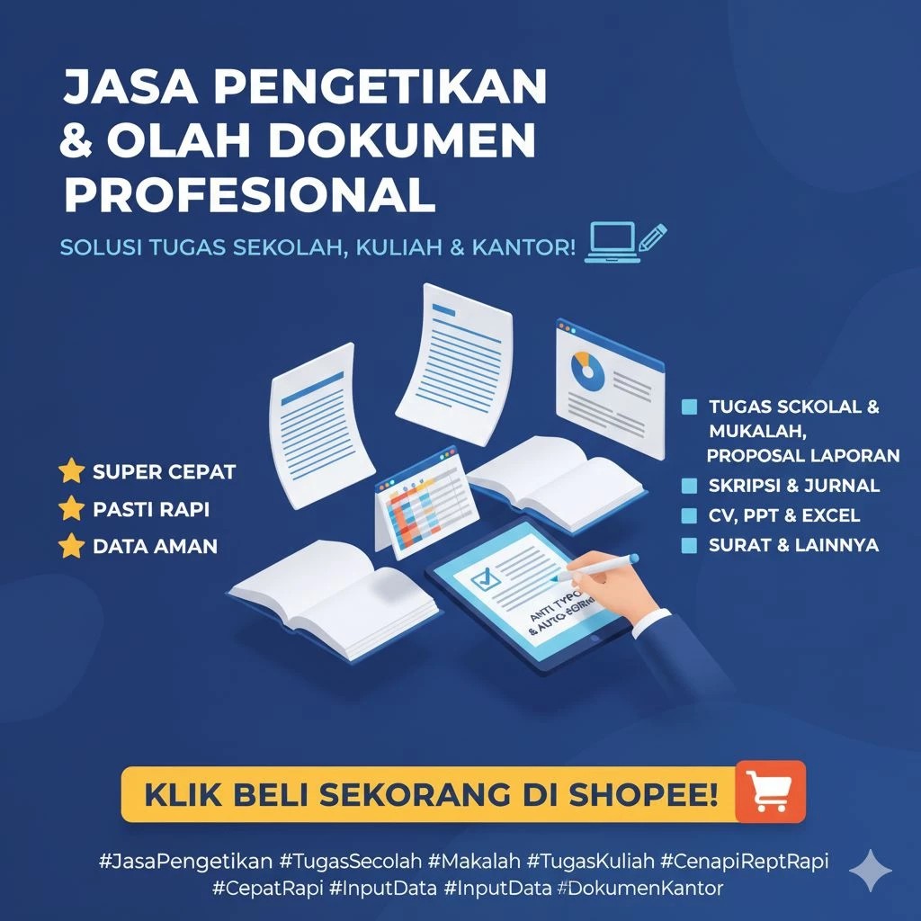 Jasa Ketik Text Word Edit Dokumen Edit File PDF Word Excel