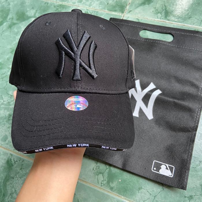 Topi Ny Mlb Cap Full Black Minifont
