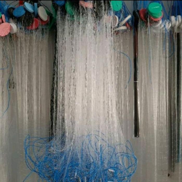 TERLARIS Jaring Ikan Siap Pakai tinggi m (setengah meter) Panjang 50m pemberat timah jaring ikan