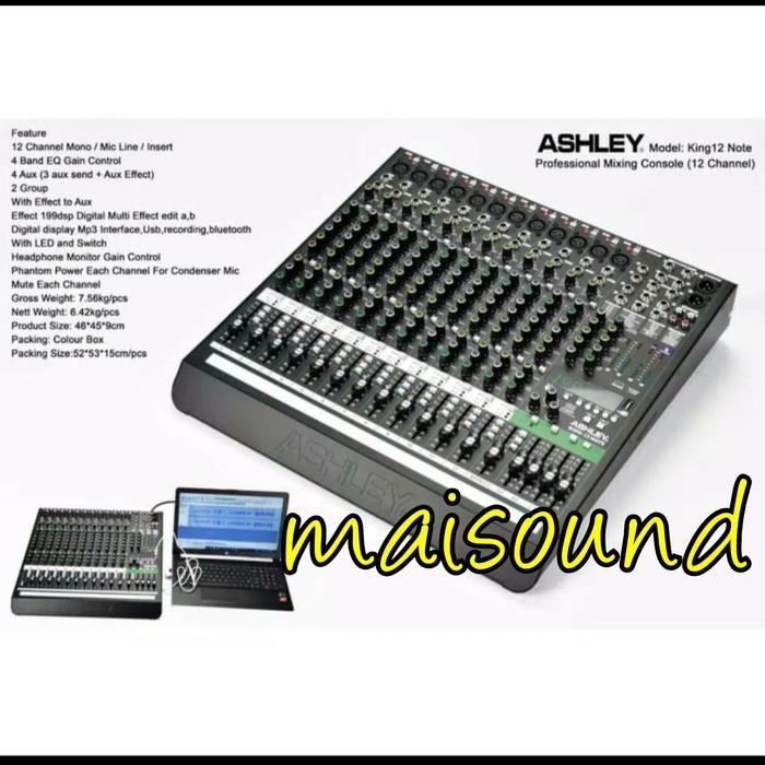 Mixer Ashley King 12 Note Ashley King12 Note Original Usb Interface