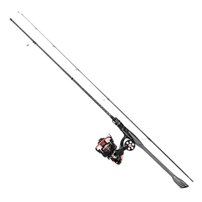 Aquapro Paket Set Joran Pancing Spinning Rod Monocoque Solid Carbon Dengan Reel Pancing Spool Metal