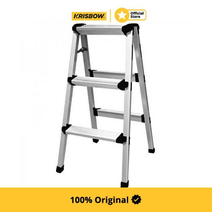 Krisbow Tangga Lipat Aluminium Tanpa Pegangan 3 Step