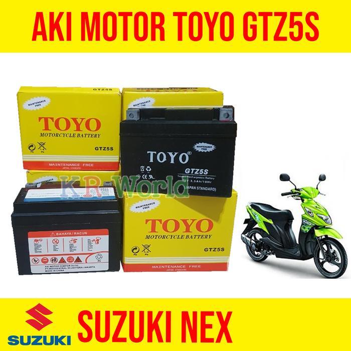 Aki Motor Suzuki Nex Merek Toyo Gtz5S 100% Original