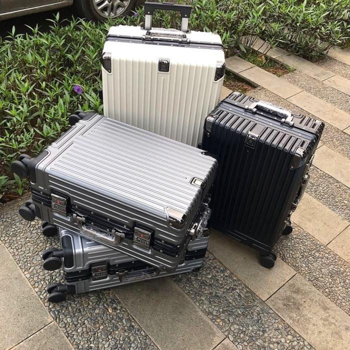 SIAPKIRIM LAODAO Zeya Koper 20 inch Kabin 24 inch Bagasi / Aluminium Fr Non Zipper Tahan / Koper