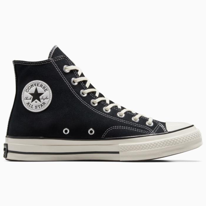 Sepatu Sneakers Converse Chuck 70 High Black Egret White 162050C