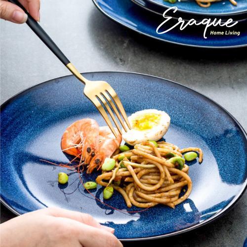 Asagao Japanese Plate Series / Piring Makan Estetik Jepang Biru Asagao