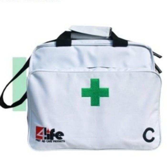 4LIFE FIRST AID KIT WHITE BAG TYPE C + ISI LENGKAP / 4LIFE ORIGINAL