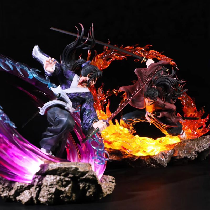 In Stock Demon Slayer Kokushibou Vs Tsugikuni Yoriichi Gk Luminous Figure Be Bound Popular Cartoon