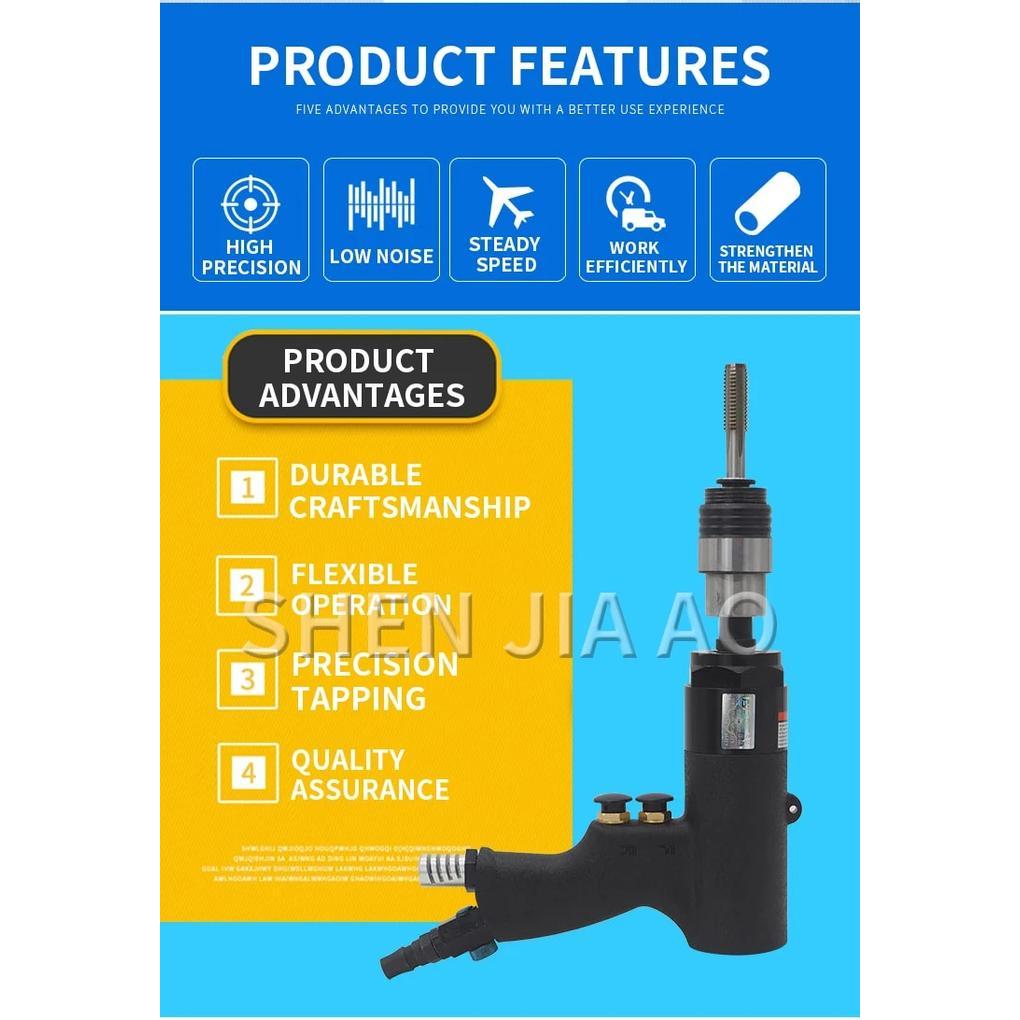 . M3-M12 Pneumatic Tapping Machine Handheld Tapping Machine Portable -