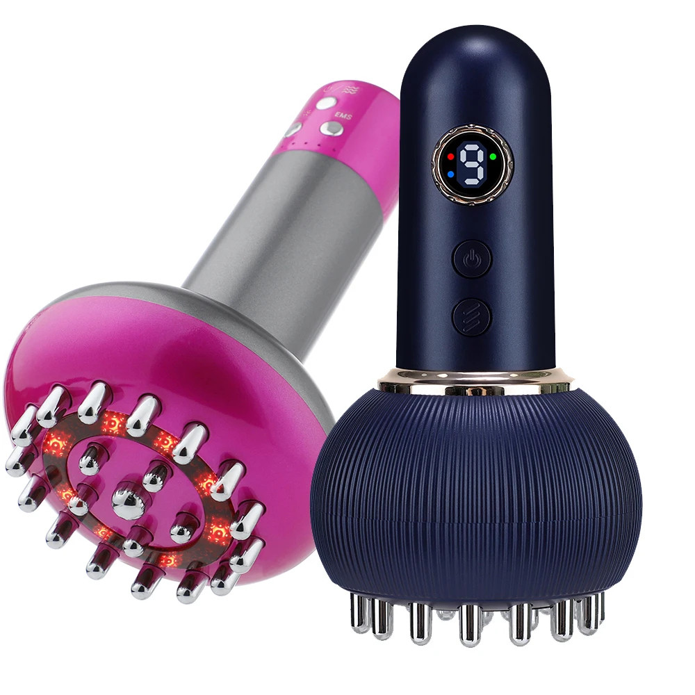 Wireless Guasha Massager Body Shaping Heating Scraping Brush Drainage Machine Fat Burner