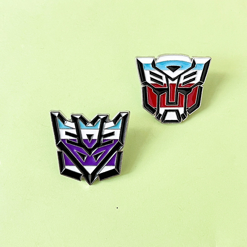 Cartoon Character Metal Pin Badge Marvel Transformers Optimus Prime Megatron Cosplay Accessories