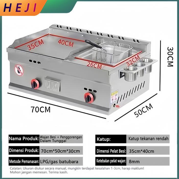 Burger Griddle Dengan Penggorengan Ganda Burger Griddle Tugas Berat Burger Griddle Jenis Gas Untuk