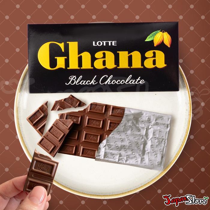 YUMMY Lotte Japan Ghana Black Chocolate Bar [Coklat Jepang]