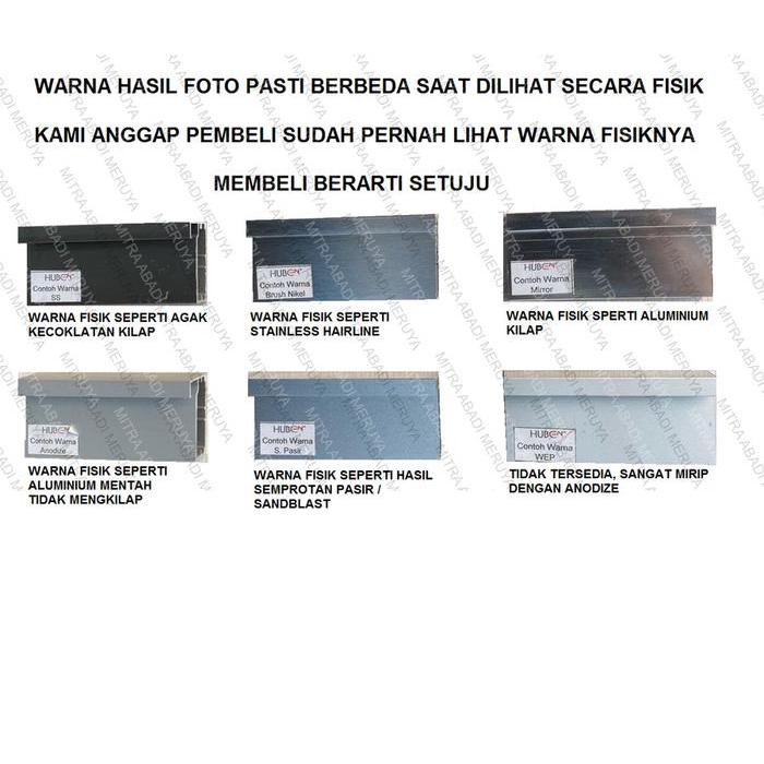 Profil Frame Handle Alumunium Aluminium HUBEN FA 128 FA128 FA-128 Siap Kirim