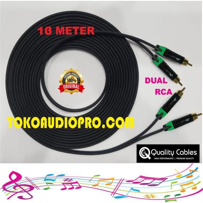 Kabel Audio Dual Rca To Dual Rca @10Meter // Kabel Subwoofer Co