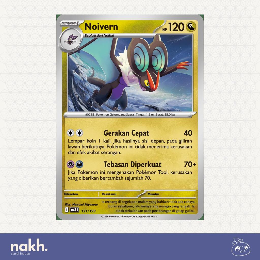 Kartu Pokemon TCG Indonesia Impian Mega ex MA3 131/193 Noivern