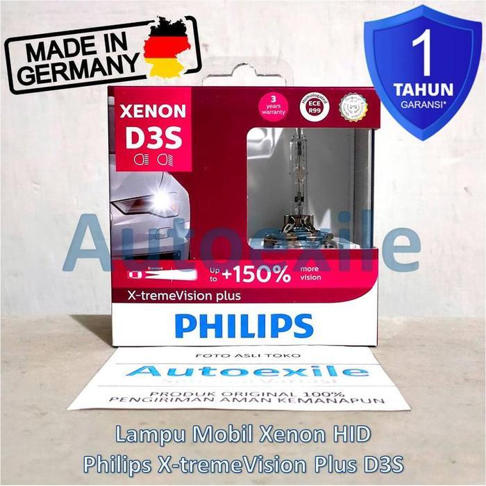 ASLI Philips Xtreme Vision Plus HID D3S Lampu Audi A3 A4 A5 A6 Jaguar XJ Range Rover EvoSport Tiguan