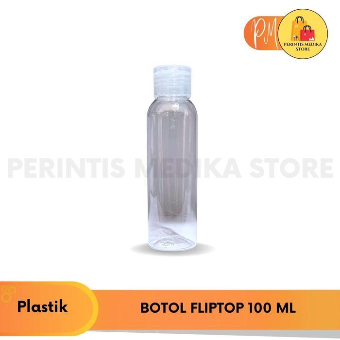 Botol Fliptop 100ml l Botol Plastik 100ml Tutup Fliptop