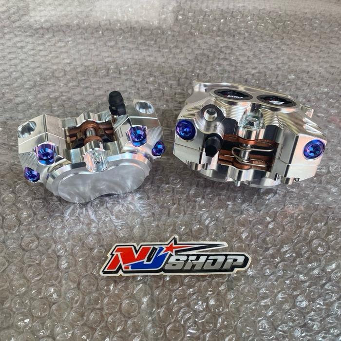 Set Isi 6Pcs Baut Kaliper Formula + Baut Sambungan Breket Kaliper Disk 220 260 Honda Yamaha