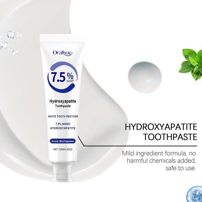 HYDROXYAPATITE TOOTHPASTE PLAQUE STAIN REMOVAL BREATH REFRESHING WHITENING TOOTH CLEANING