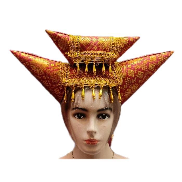 Tingkuluk Tanduk songket/Tanduk Songket Minang/Tanduk Songket Padang Model 2 tingkat tanduk minang