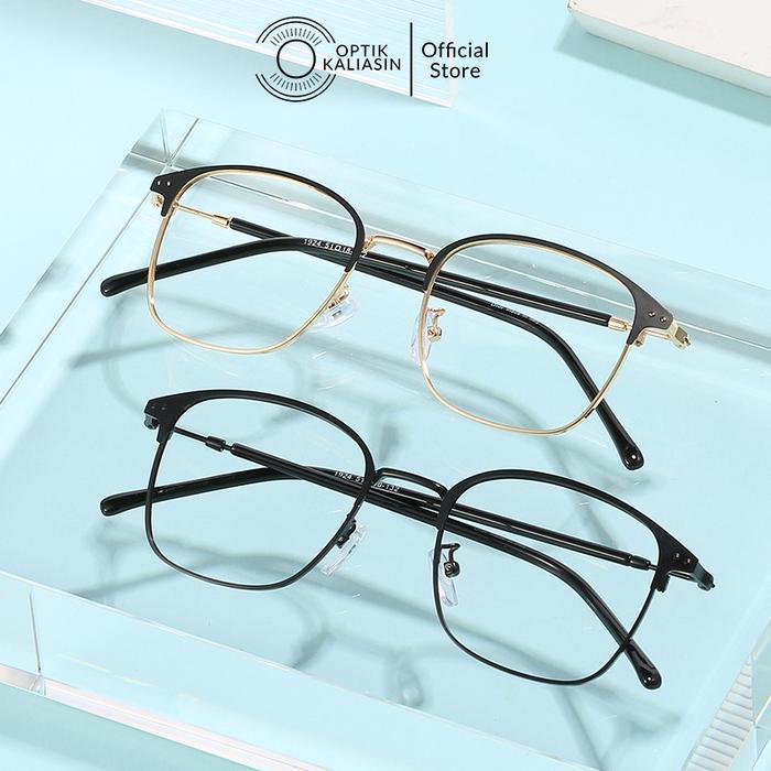 OPTIK KALIASIN - Frame Kacamata pria wanita kotak besi tipis 1924