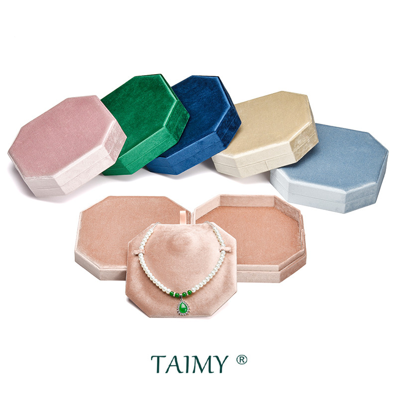 TAIMY Velvet Jewelry Box Business Banquet Necklace Pendant Storage Case Pearl Flannel Jewelry