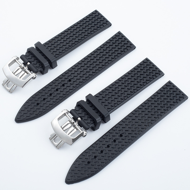Replacement 23Mm High-Quality Rubber Silicone Strap For Chopard Classic Racing 168511 Men'S Watch