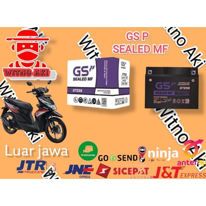Best Seller Aki Motor Honda Revo+New Revo 110 Gtz5s GS P aki kering mf Berkualitas 100% original