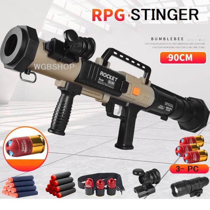 Mainan Anak RPG Stingger Soft Dart toy kids Model NERF