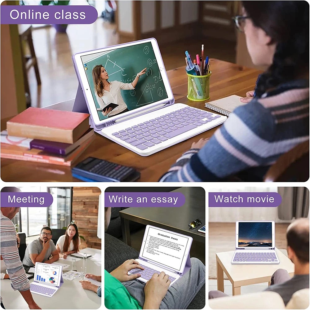 For Samsung Galaxy Tab A7 Lite 8.7 Inch Case, Detachable Keyboard Case for Tab A7 Lite