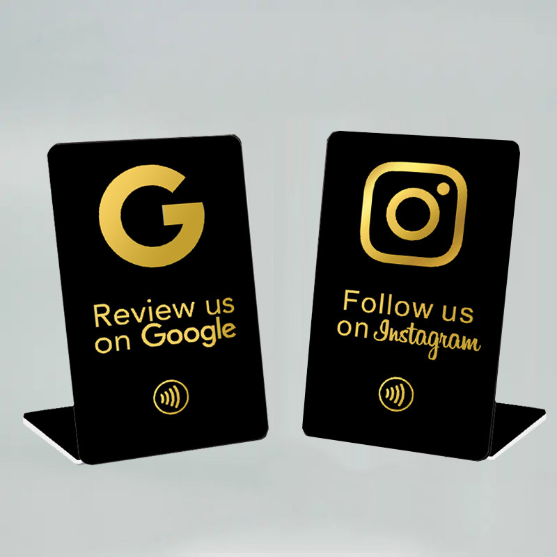 NFC Tap Review Stand Display Table Display NFC Card Stand for Google Review